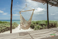 Load image into Gallery viewer, Mayan Legacy Extra Large Outdoor Cotton Mexican Hammock Chair in Cream Colour
