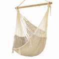 Load image into Gallery viewer, Mayan Legacy Extra Large Outdoor Cotton Mexican Hammock Chair in Cream Colour
