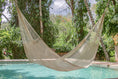 Load image into Gallery viewer, Mayan Legacy Queen Size Super Nylon Mexican Hammock in Cream Colour
