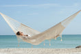 Load image into Gallery viewer, Outdoor undercover cotton Mayan Legacy hammock with hand crocheted tassels Queen Size Marble Colour
