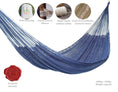 Load image into Gallery viewer, Outdoor undercover cotton Mayan Legacy hammock King size Blue

