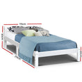 Load image into Gallery viewer, Artiss Bed Frame King Single Size Wooden White LEXI
