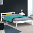 Load image into Gallery viewer, Artiss Bed Frame Single Size Wooden White LEXI
