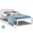 Load image into Gallery viewer, Artiss Bed Frame King Single Size Wooden White SOFIE

