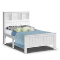 Load image into Gallery viewer, Artiss Bed Frame Single Size Wooden with 3 Shelves Bed Head White
