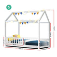 Load image into Gallery viewer, Artiss Bed Frame Wooden Kids House Frame White ROCK
