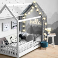 Load image into Gallery viewer, Artiss Bed Frame Wooden Kids House Frame White ROCK
