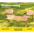 Load image into Gallery viewer, Gardeon Outdoor Furniture Wooden Egg Roll Picnic Table Camping Desk 90CM
