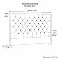 Load image into Gallery viewer, Bed Head Double Size French Provincial Headboard Upholsterd Fabric Charcoal
