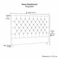 Load image into Gallery viewer, Bed Head King Size French Provincial Headboard Upholsterd Fabric Charcoal
