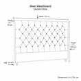 Load image into Gallery viewer, Bed Head Queen Size French Provincial Headboard Upholsterd Fabric Charcoal
