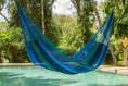 Load image into Gallery viewer, Mayan Legacy Jumbo Plus Size Nylon Mexican Hammock in Oceanica Colour
