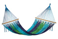 Load image into Gallery viewer, Mayan Legacy Queen Size Outdoor Cotton Mexican Resort Hammock No Fringe in Oceanica Colour
