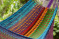 Load image into Gallery viewer, Outdoor undercover cotton Mayan Legacy hammock with hand crocheted tassels King Size Colorina
