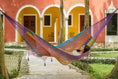 Load image into Gallery viewer, Outdoor undercover cotton Mayan Legacy hammock with hand crocheted tassels King Size Colorina
