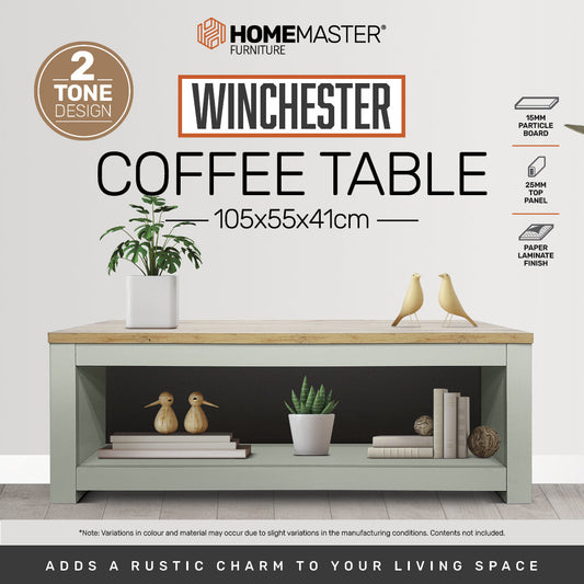 Luke Winchester Two Tone Coffee Table Stylish Flawless Design 105cm