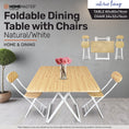 Load image into Gallery viewer, Home Master Foldable Dining Table & Chairs Indoor/Outdoor Sturdy 74 x 80cm
