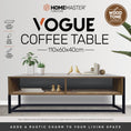 Load image into Gallery viewer, Luke Milan Wood Tone Coffee Table Stylish Rustic Flawless Design 110cm
