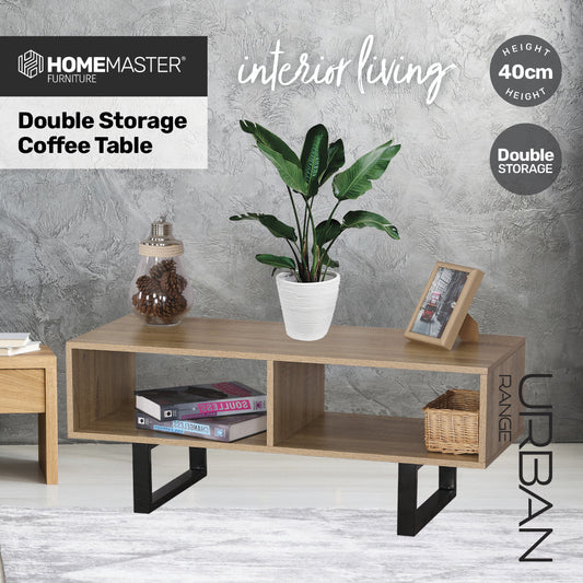 Luke Coffee Table Wide Dual Storage Stylish Modern Design 1m