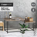 Load image into Gallery viewer, Luke Coffee Table 2 Tier Split Level Stylish Modern Design 1.09m
