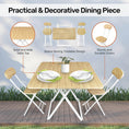 Load image into Gallery viewer, Home Master Foldable Dining Table & Chairs Indoor/Outdoor Sturdy 74 x 80cm
