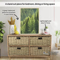 Load image into Gallery viewer, Home Master 4 Drawer Natural Seagrass Wooden Storage Chest Stylish 46cm
