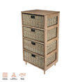 Load image into Gallery viewer, Home Master 4 Drawer Natural Seagrass Wooden Storage Chest Stylish 85cm
