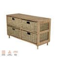 Load image into Gallery viewer, Home Master 4 Drawer Natural Seagrass Wooden Storage Chest Stylish 46cm
